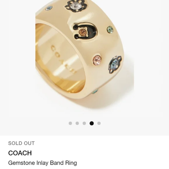 Coach Gemstone Inlay Ring - Picture 4 of 5
